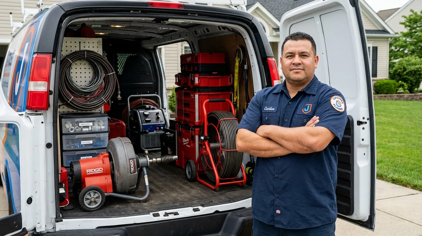 Professional drain cleaning equipment and Johns Plumbing LLC plumber in Asotin